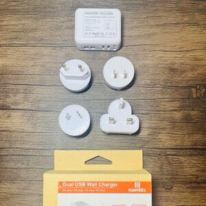 Dual USB Wall Charger Universal Travel Adapter EU / UK / US/ AU with 2 USB Port